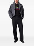 MSGM slogan-intarsia crew-neck sweater