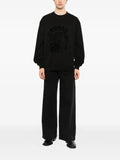 Balmain 1945quilted flock logo sweatshirt