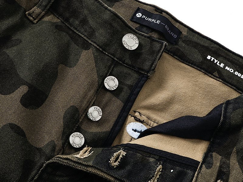 Purple Brand Green Camo Cargo Pants