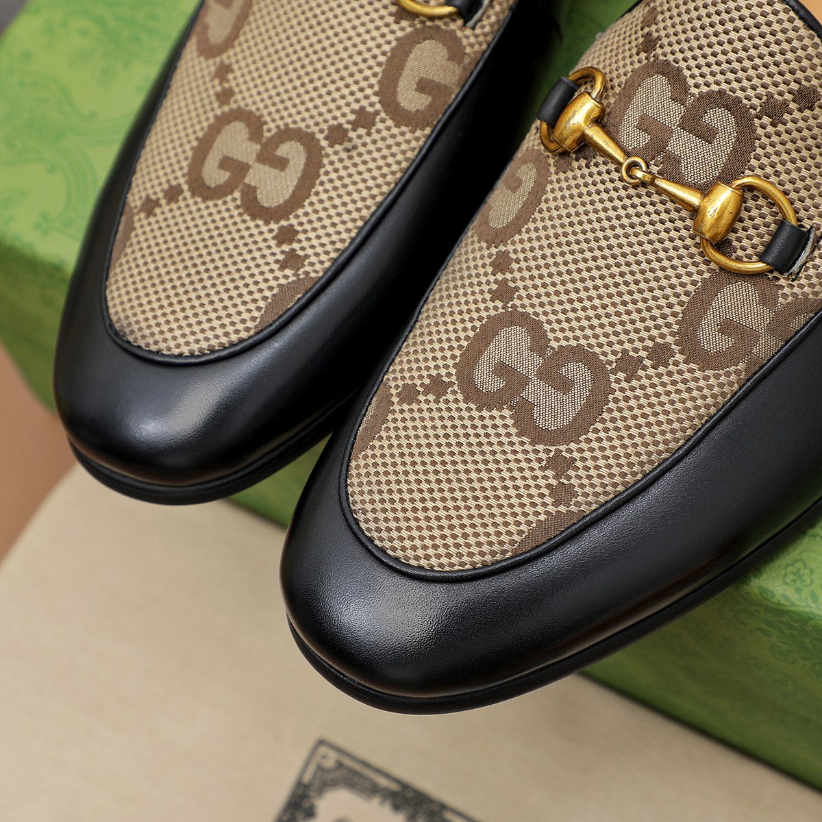 Gucci Patterned Horsebit Loafers